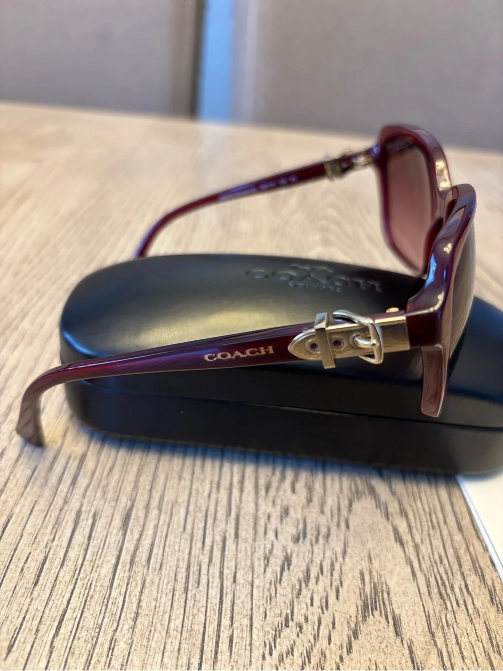 Coach HC8179F Burgundy Gradient Sunglasses New